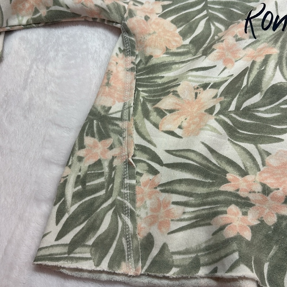 Ron Jon Surf Shop Cropped Tropical Leaf Hoodie Boxy Fit Cotton Blend NWT Small - Picture 12 of 15